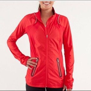 Lululemon Nothin’ But Run Jacket in Bright Red